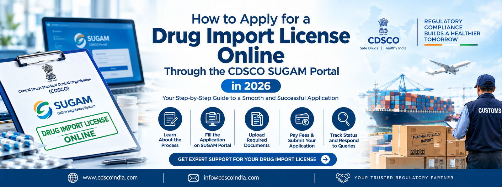 How to Apply for a Drug Import License Through the CDSCO SUGAM Portal in 2026