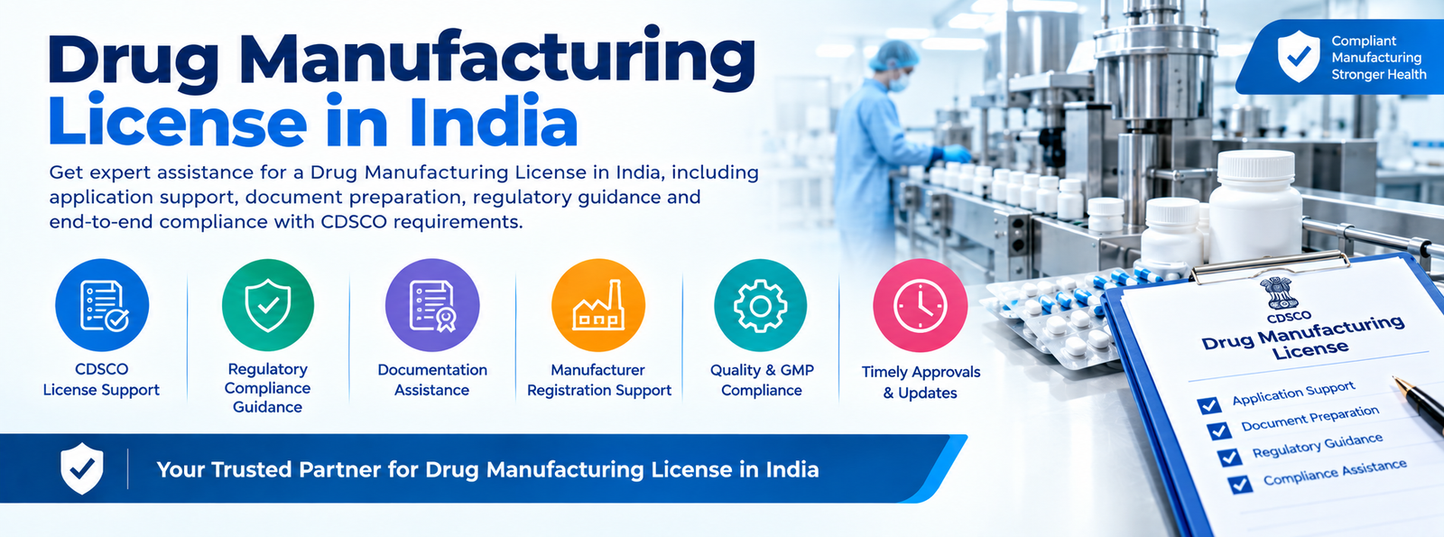 Drug Manufacturing License in India